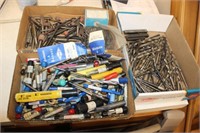 (3) Boxes of Drill Bits and Related Items