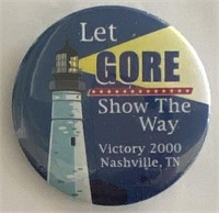 Let Gore Show the Way-Victory 2000 Nashville pin