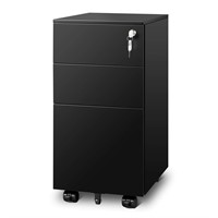 DEVAISE 3 Drawer Vertical File Cabinet, Mobile Fi