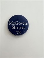 1972 McGovern Shriver political pin