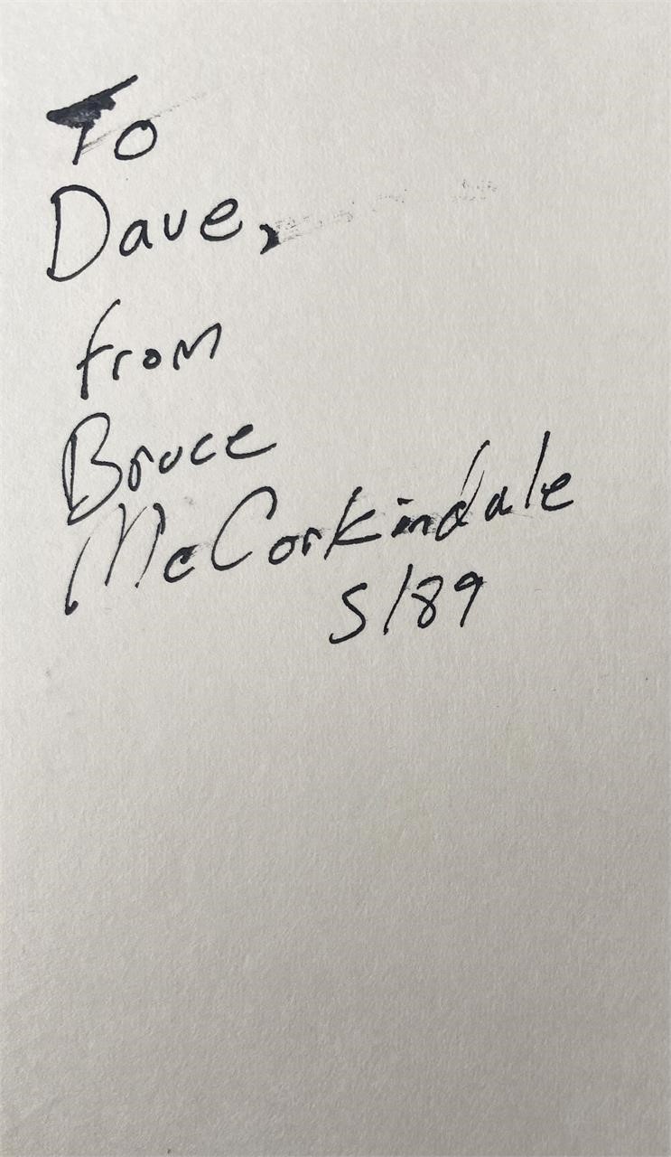 DC Comic Book Artist Bruce McCorkindale signed not