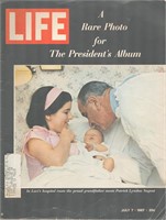 President Johnson meets his grandson Life Magazine