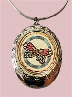 SILVER BUTTERFLY LOCKET BY COPPER REFLECTIONS