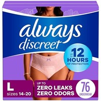 Always Discreet Adult Incontinence Underwear for