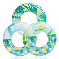 Inflatable Pool Floats with Glitters 32.5"(3 Pack