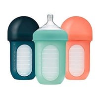 Boon Nursh Reusable Silicone Baby Bottles with Co