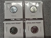 6 steel cent coins.