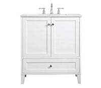 VF18030WH Vanity Cabinet - Sink not included