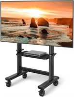 Mobile TV Cart Rolling TV Stand with Wheels for