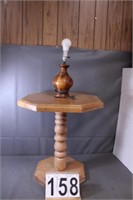 Octagon End Table 22" T X 20" W  -  Small Lamp