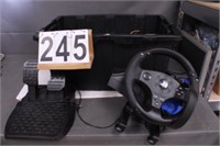 Play Station Steering Wheel An Foot Control-