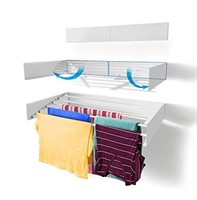 Step Up Laundry Drying Rack (28-INCH White), Wall