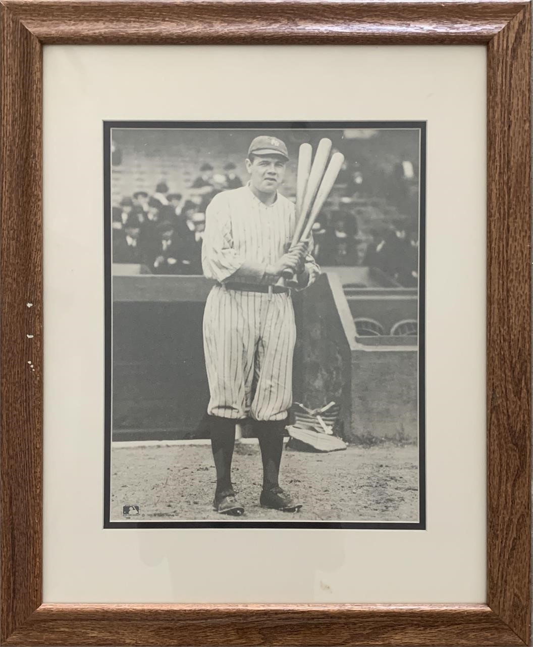 Babe Ruth matted photo