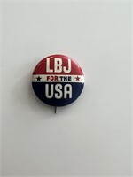 LBJ for the USA political pin