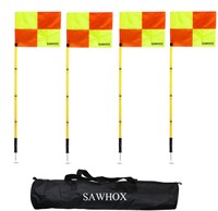 SAWHOX Soccer Corner Flags with Storage Bag - Set