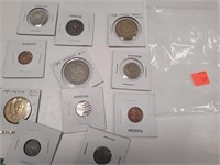 Bag of Foreign Coins w/ 1989 Mexican Peso's