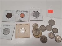 Bag of Foreign Coins w/ 1960 Romanian Coin