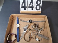 Flat Of Watches Includes Blue Guess Watch
