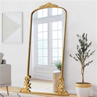 NeuType Arched Full Length Mirror Vintage Carved
