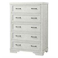 Westwood Design 5 Drawer Chest, Foundry, White