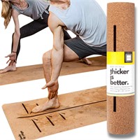 Luxury Cork Yoga Mat - Non Slip, Extra Thick Grip