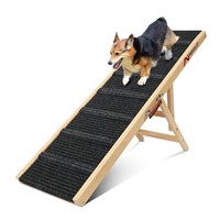 Nidouillet Dog Ramp for Bed, 47.2" Long Wooden Fo