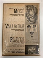 Rawlings Baseball Glove Newspaper Advertisement