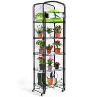 Abimars 5-Tier Mini Greenhouse with Caster Wheels