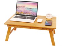 Laptop Desk, COIWAI Bamboo Lap Table on Bed, Fold