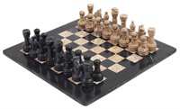 Radicaln Marble Chess Set 15 Inches Black and Fos