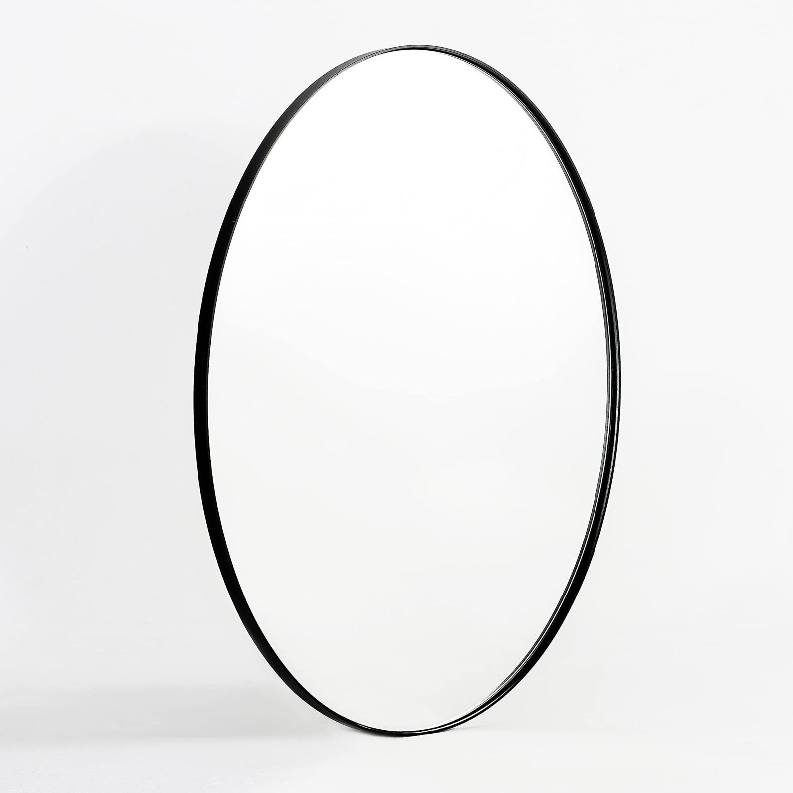 Minuover Black Oval Mirror, 20"x30" Oval Bathroom
