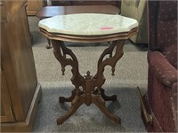 Antique Marble Top Table 24 X 18 X 28H