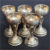Sterling silver cordial cups