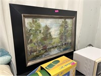 Nicely Framed "Forest At Dawn" Print 35 X 47L