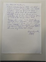 WWII Fighter Ace signed letter