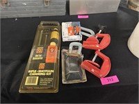 Clamps, Shotgun Cleaning Kit, And More
