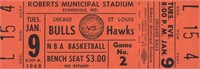 1968 Chicago Bulls vs. St. Louis Hawks unused orig