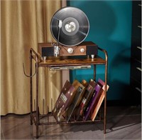 MAWEW, RECORD PLAYER STAND, 21.6 X 25.6 X 13.8