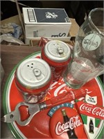 COKE TRAY OF COLLECTIBLES