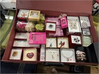 CASE OF JEWELRY IN BOXES