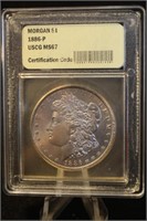 1886-P Morgan Silver Dollar Certified