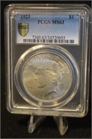1923 MS63 U.S. Silver Peace Dollar