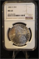 1882-S MS63 Morgan Silver Dollar