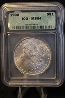 1900 Certified Morgan Silver Dollar
