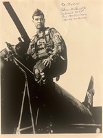 WWII Flying Ace USAF Colonel Abner M. Aust signed