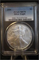 2006 MS70 1oz .999 American Silver Eagle