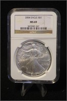 2004 MS69 1oz .999 Silver Eagle