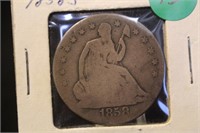 1858-S Seated Liberty Silver Half Dollar