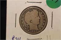 1899-S Barber Silver Quarter