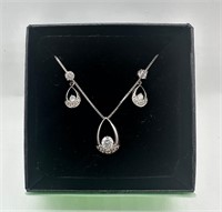 Sterling Silver .925 Necklace and Earring Set